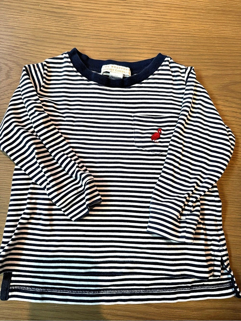 The Beaufort Bonnet Company Striped Long Sleeve Tee Blue & White Size 18-24M